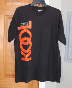 Vintage KOOL Cigarettes Men's XL Short Sleeve Black T-Shirt w/ Orange Logo - Picture 1 of 7