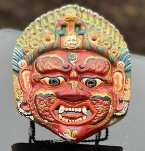 Vtg Mahakala Ceremonial Mask - Tantric Buddhist Deity -  Vajrayana Tibet