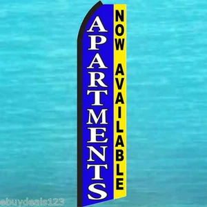 APARTMENTS NOW AVAILABLE FLUTTER FLAG Feather Swooper Advertising Sign Banner - Picture 1 of 5