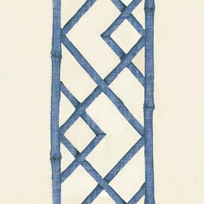 Tela Kravet Sarah Richardson Latticely Ultramarine de 2,25 yardas para cortinas Foto 1 de 2