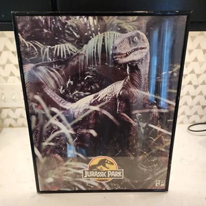 1993 Jurassic Park Framed Velociraptor Poster 16x20 RARE Universal Amblin 82260 - Picture 1 of 9