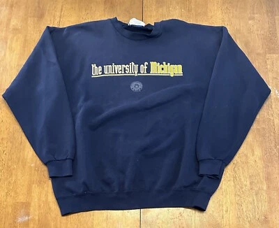 Vintage 90s University Of Michigan Crewneck Sweatshirt 2XL - Image 1 of 4