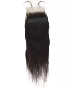LUXLUXE Lina 4X5" HD Lace Closure straight 12" Natural 100% Human Hair Extension - Picture 1 of 8