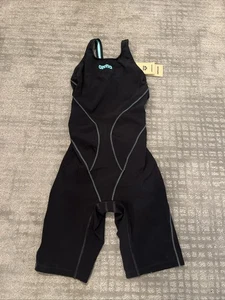 Traje de natación ARENA Powerskin Impulso para mujer espalda abierta talla: 34 negro/verde azulado - Imagen 1 de 4