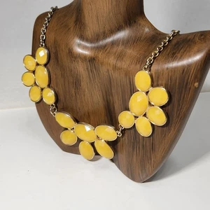 Chicos Charming Charlie Statement Necklace Oval Faceted Cabochon Stones NOS - Picture 1 of 12