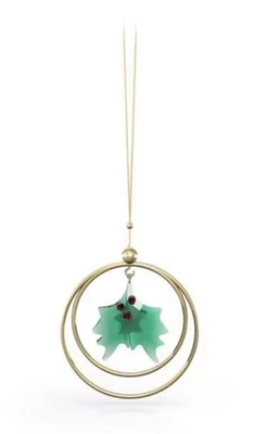Swarovski Christmas Holly Leaves Hanging Decoration Ornament 5594495 New Boxed - Image 1 of 4