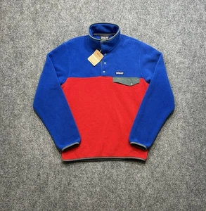 Pullover Patagonia Synchilla Para Hombre Pequeño Azul Rojo A Presión T Polar Ligero Adulto - Imagen 1 de 11