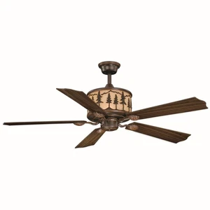 Yosemite 4-Light Ceiling Fan in Rustic Style 18 Inches Tall and 56 Inches Wide - Picture 1 of 7