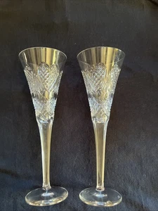 Waterford Crystal Celebration Love Champagne Flute Pair 10 1/4" - Picture 1 of 6