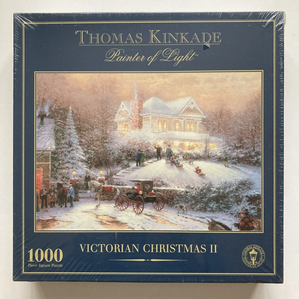 1000 pce JIGSAW PUZZLE ( THOMAS KINKADE - VICTORIAN CHRISTMAS II ) NEW & SEALED! - Image 1 of 3