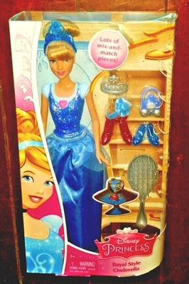 Muñeca Disney Princesa Estilo Real CENICIENTA ~ ¡Muchas piezas de mezcla y combinación! Foto 1 de 3