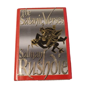 1988 THE SATANIC VERSES SALMAN RUSHDIE HARDCOVER BOOK, FIRST AMERICAN ED PUBLISH - Picture 1 of 10