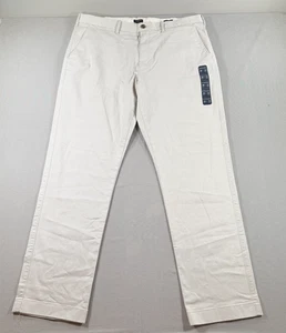 NWT J Crew Straight Fit Flex Chino Pants Mens 38x32 Khaki Beige Canvas Preppy - Picture 1 of 11