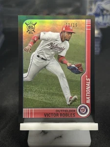 2021 Topps Big League Baseball Black Foil /15 Victor Robles Nationals #15 - Picture 1 of 4