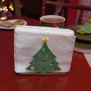 3D printed Christmas Tree Napkin Holder - Picture 1 of 3