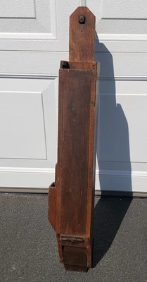 Antique Primitive Hand Corn Planter Wooden Farm Seed Planting Tool Seeder - Image 1 of 4