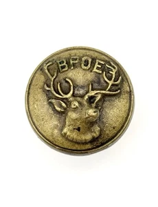 Antique BPOE Elks Lodge Solid Brass Door Knob - Picture 1 of 15