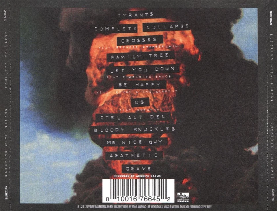 SLEEPING WITH SIRENS COMPLETE COLLAPSE NEW CD - Image 1 of 1