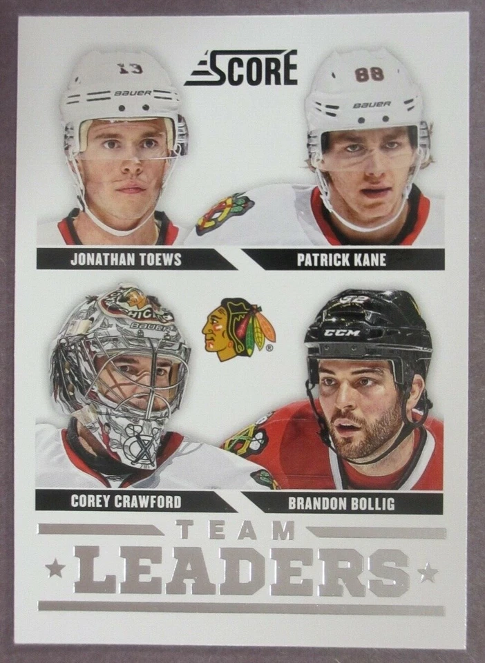 2012-13 Score Team Leaders #556 Jonathan Toews Chicago Blackhawks - Image 1 of 1