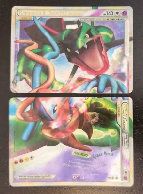 ULTRA RARE Rayquaza & Deoxys Legend Set 89/90 Pokemon Holo HGSS Undaunted - LP - Image 1 of 2