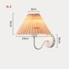 New Pleated Umbrella Wall Lamp Fabric Lampshade Wall Sconce Bedside Light Home