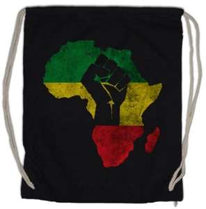 African Fist Turnbeutel Rasta Babylon Irie Ska Reggae Africa Rastafari - Picture 1 of 1