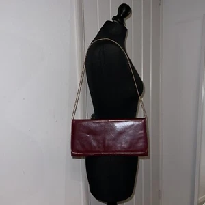 Vintage Oxblood Leather & Suede Evening and Clutch Bag *in vgc cond* vintage - Picture 1 of 24