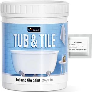 Tub and Tile Paint, Tub and Tile Refinishing Kit with Hardener, Tile Paint and T - Picture 1 of 12