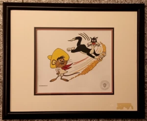 1992 SPEEDY GONZALEZ/SYLVESTER WARNER BROS SERIGRAPH CEL FRIZ FRELENG DESIGN NM - Picture 1 of 2
