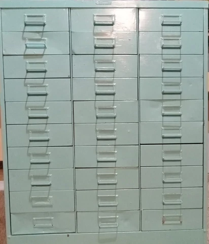1950's Steelmaster Art Industrial Metal Steel Cabinet Turquoise Cover