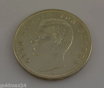 5 Reichsmark 1908 Otto König von Bayern D / guter Zustand! - Bild 1 von 2