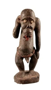 Statuette Rituelle Singe Bulu Art Tribal Africain # 17536 - Picture 1 of 9