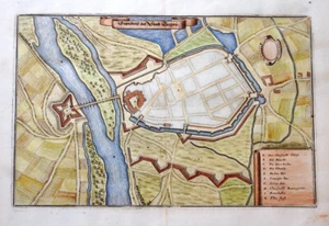 SACHSEN TORGAU ELBE KUPFER FESTUNG PLAN SCHLOSS SCHANZE TOPOGRAPHIA MERIAN 1650 - Picture 1 of 1