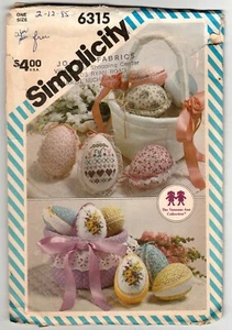 VTG EASTER decorated eggs SEWING, CROSS STITCH CRAFTS PATTERN, SIMPLICITY 6315  - Picture 1 of 4