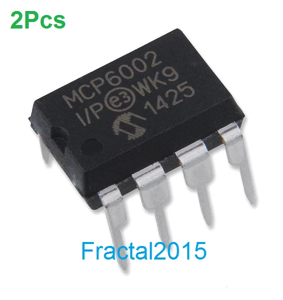 MICROCHIP 2Pcs MCP6002-I/P MCP6002 ORIGINAL 1 MHz Bandwidth Low Power Op Amp DIP-8