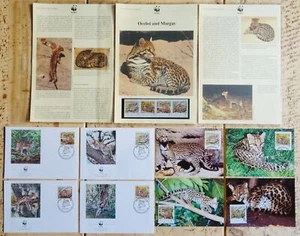 WWF El Salvador OCELOT & MARGAY 1988 SET Stamps Postcard & 1st Day Cancel - Picture 1 of 20