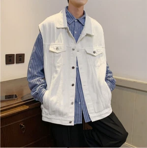 Mens Sleeveless Women Vest Single Breasted Short Outwear Waistcoat Cotton Casual - Picture 1 of 14