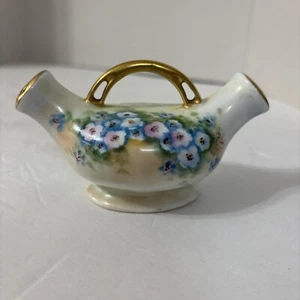 Porcelain Double Spout Salt & Pepper Shaker Hand Painted Flowers Bavaria - Picture 1 of 5