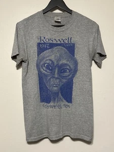 T-shirt vintage Roswell New Mexico 1947 classica alien taglia S grigio heather - Foto 1 di 4