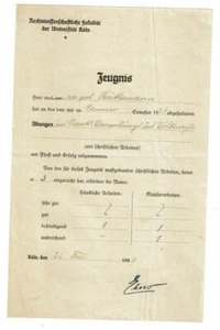Zeugnis der Rechtswissenschaftliche Fakultät der Universität Köln 1924 Hüttemann - Picture 1 of 1