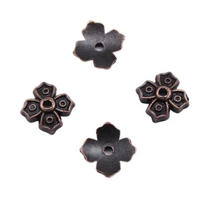 400 un. tapas antiguas de cuentas de cobre rojo 7x7 mm hágalo usted mismo para hacer joyas C15604 - Imagen 1 de 3