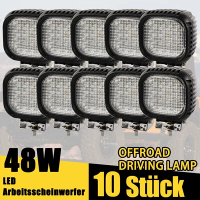 10X48W Cree LED Arbeitsscheinwerfer Offroad Scheinwerfer JEEP Bagger SUV 12V 24V - Bild 1 von 4