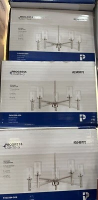 Progress Lighting Roxobel 5-Light Brushed Nickel Modern/Contemporary Chandelier - Image 1 of 2