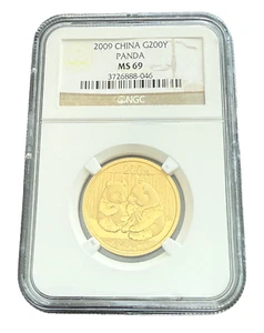China 2009 Gold 1/2 oz 200 Yuan NGC MS69 Panda - Picture 1 of 2