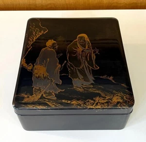 Japanese Lacquer Maki-e Tiered Scholar Suzuribako and Ryoshibako - Picture 1 of 12