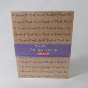 Hero Arts WordPrint THANK YOU Large Rubber Stamp STAMPWORDS New Sealed - Picture 1 of 5