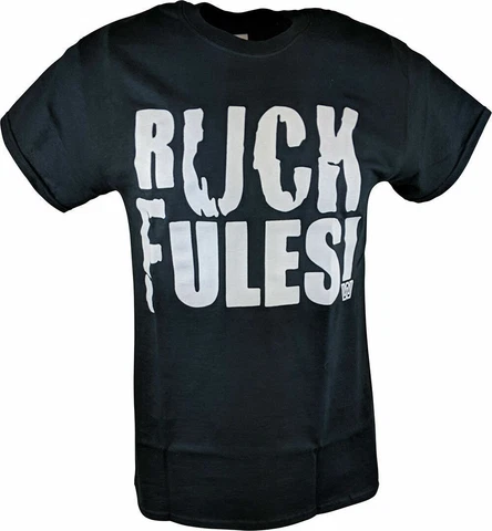 John Cena Ruck Fules WWF Old School Mens Black T-shirt Cover