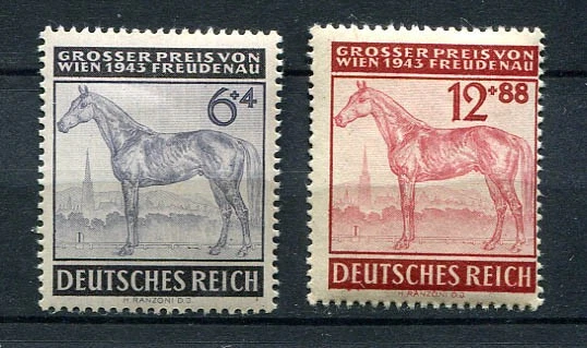 German Reich WW II : Vienna Horse Race set from 1943 - mint  - Image 1 of 1