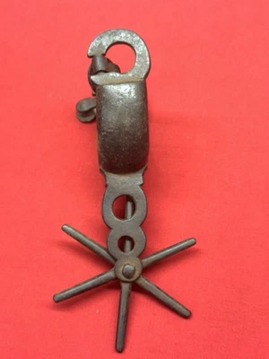 古董 19 世纪 80 年代墨西哥吉娃娃马刺重马刺带大划线 — 第 1/4 张图片