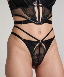 HKM Private Collection Nadia String Tanga in Schwarz Größe XL / Neu - Bild 1 von 4